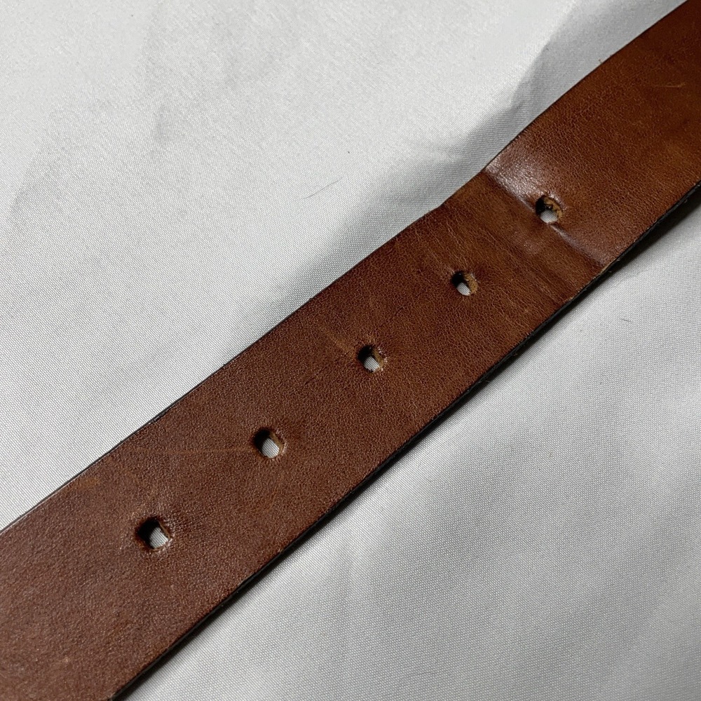 NFL Green Bay Packers Leather Belt Mens 36 Eagles Wings Brown Logo Embossed - Picture 5 of 12